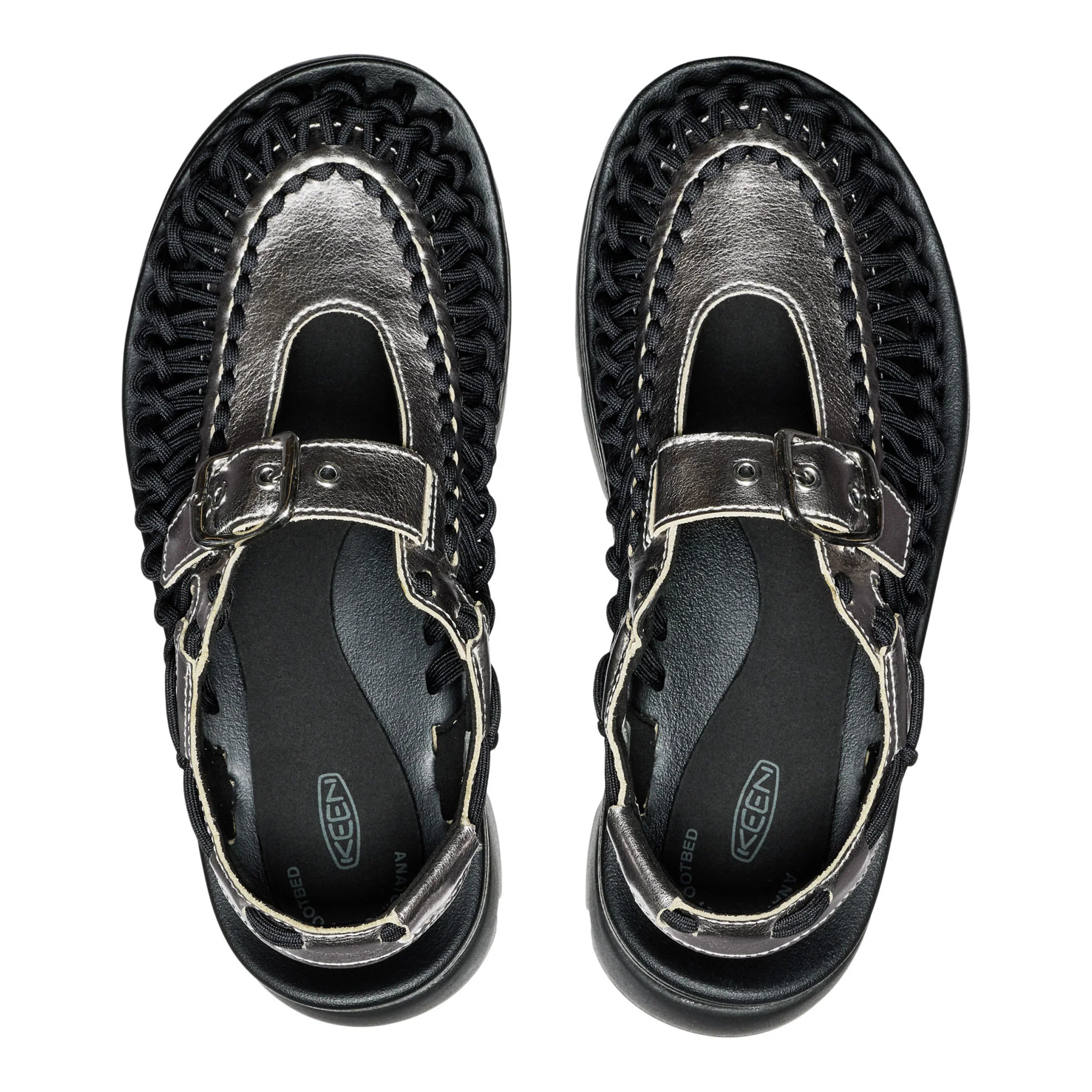 All Gender UNEEK PLT Mary Jane Silver/Black - Image 5