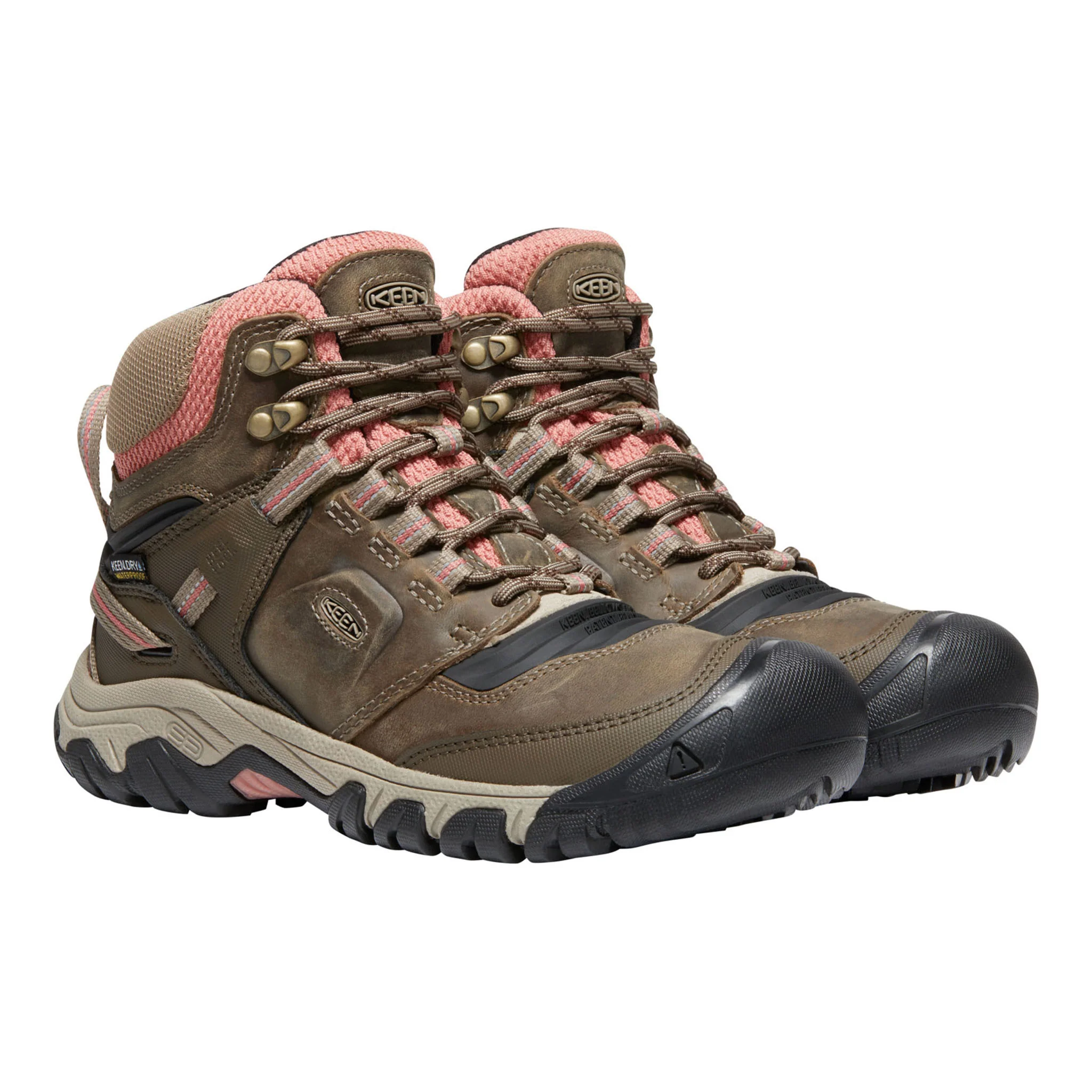 Women's Ridge Flex Mid Waterproof Timberwolf/Brick Dust - Image 4