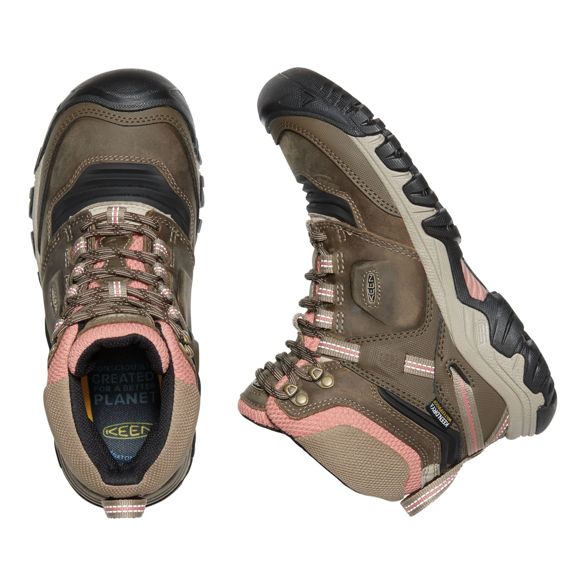 Women's Ridge Flex Mid Waterproof Timberwolf/Brick Dust - Image 5